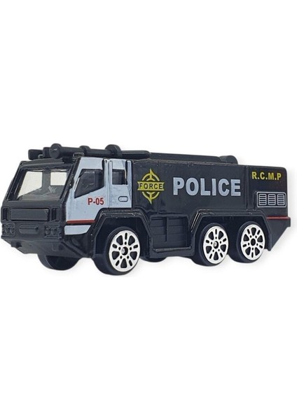 3'lü Iş Makinaları Road Seti - Die Cast - DS044 - Polis modelleri