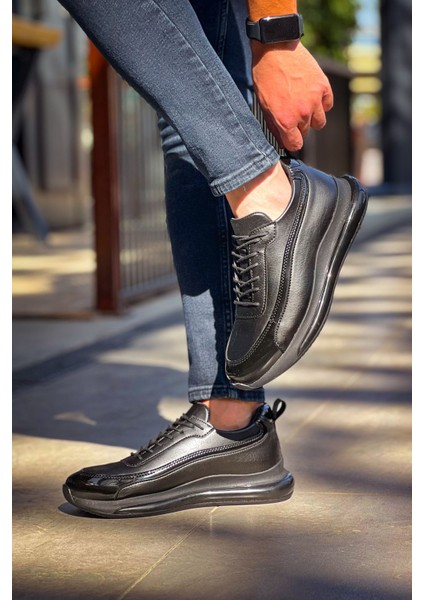 First Premium Özel Taban Erkek Sneaker Siyah fırsatları