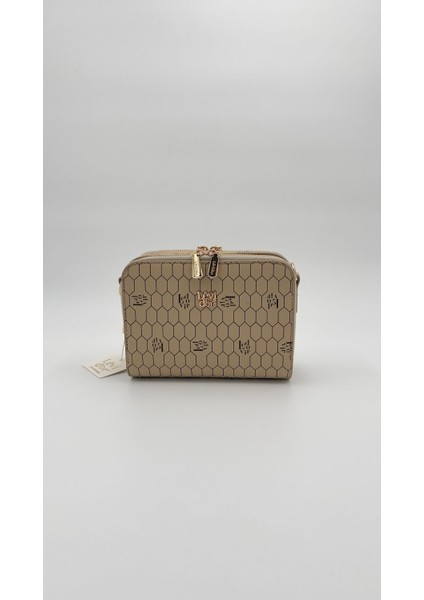 Vizon Çift Fermuarlı Omuz Çantası Orijinal Levid'or