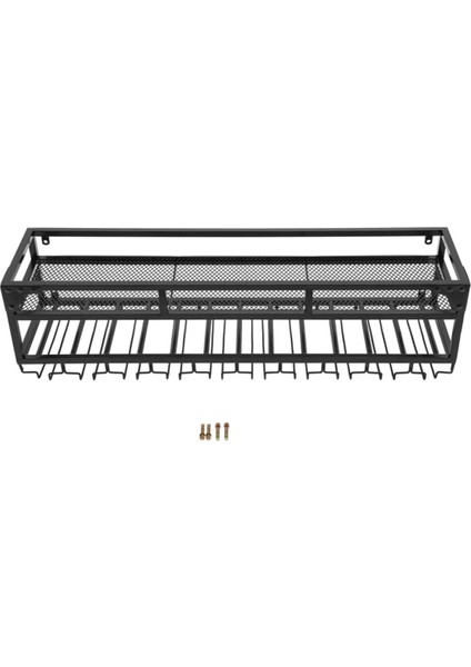 Metal Duvara Monte Şarap Rafı, Şişe ve Kadeh Düzenleyici, Şık ve Fonksiyonel Tasarım