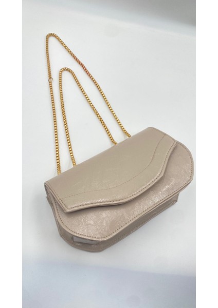 Kadın 3 Bölmeli Gold Detaylı Zincir Omuz Çantası fiyatları
