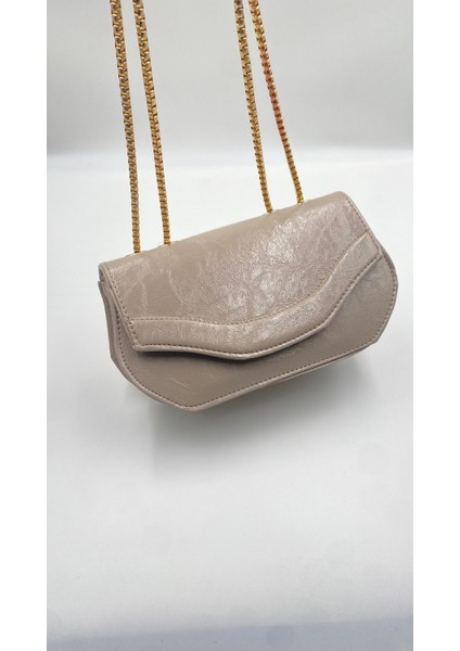 Kadın 3 Bölmeli Gold Detaylı Zincir Omuz Çantası modelleri