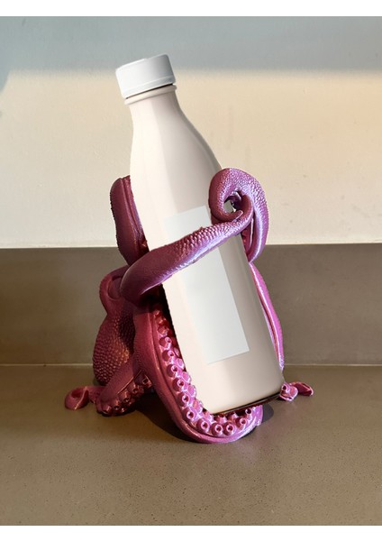 Ahtapot Şeklinde Dekoratif Şaraplık ve Yağ Şişesi Tutucu, Şık ve Fonksiyonel Tasarım fiyatları