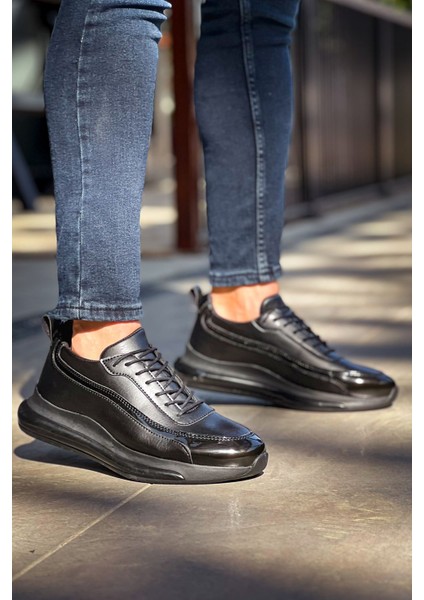 First Premium Özel Taban Erkek Sneaker Siyah indirimleri