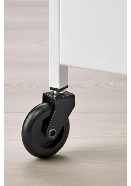 3 Katlı Çelik Servis Arabası, Tekerlekli ve Beyaz, Dayanıklı ve Kullanışlı Tasarım indirimleri