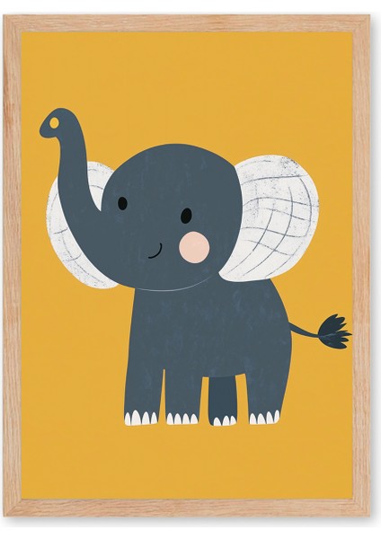 Sevimli Orman Ikilisi - Doğal Ahşap Çerçeveli Tablo - Poster Seti (2’Lİ)