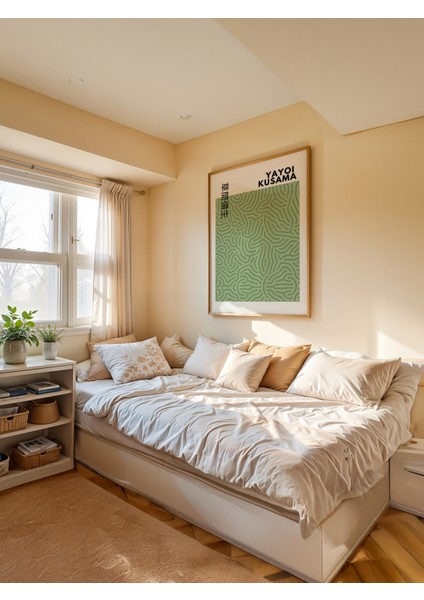 Organik Desenler - Yayoi Kusama - Doğal Ahşap Çerçeveli Tablo - Art Collection indirimleri