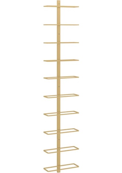 Altıgen Metal 10'lu Duvara Monte Şaraplık Raf Seti