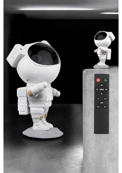 Sevimli Çocuklara Özel Renkli Astronot Projeksiyon Lambası ve Hoparlör modelleri