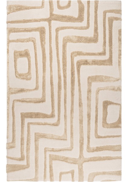 Cozy Czy-02 Modern Geometrik Desenli Toz Vermez Yumuşak Dokulu Bej Makine Halısı – Salon, Yolluk, Yatak Odası, Mutfak, Çocuk Odası Için Uygun Czy-02 indirimleri