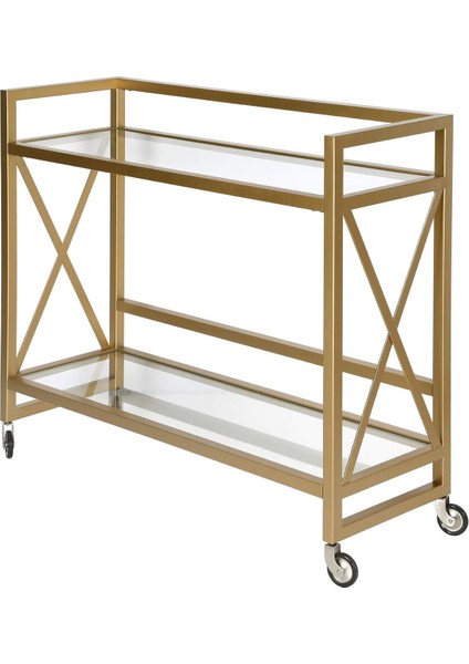 Şık Metal Bar Servis Arabası, Gold Sunum ve Servis Aracı modelleri