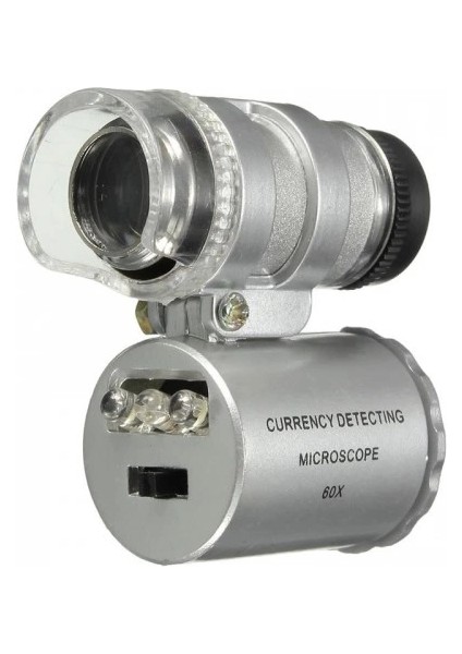 -Iphone5 Için Uyumlu Kapaklı Lens Mikroskop Taşınabilir Mini Cep Boyutu LED Mikroskop NO.9882-IP5II