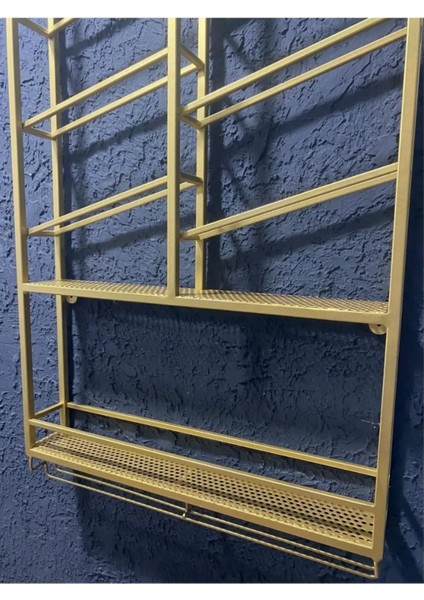 Modern Metal Şaraplık ve Kadehlik, Mutfak Için Şık Raf Tasarımı modelleri