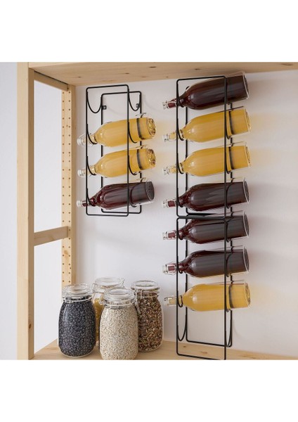 Şaraplık, Şık ve Modern Tasarım, Siyah Renk, Zarif Ev Dekoru Seçeneği fırsatları