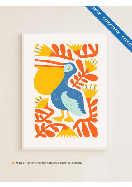 Playful Pelican - Çerçevesiz Poster - Sevimli Çocuk Posteri