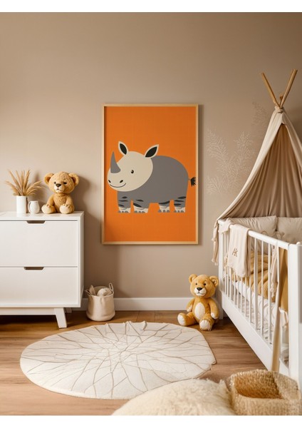 Tiny Rhino - Çerçevesiz Poster - Sakin Çocuk Posteri modelleri