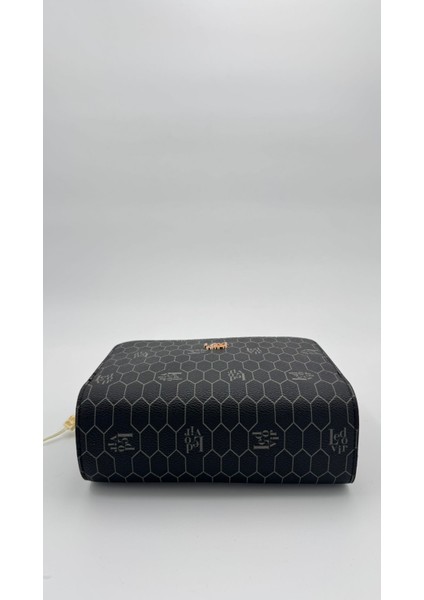 Siyah Çift Fermuarlı Omuz Çantası Orijinal Levid'or indirimleri