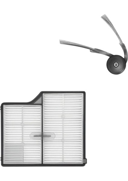 Roborock Saros 10 Robot Süpürge Uyumlu 1 Adet Hepa Filtre - 1 Adet Yan Fırça Yedek Parça Seti