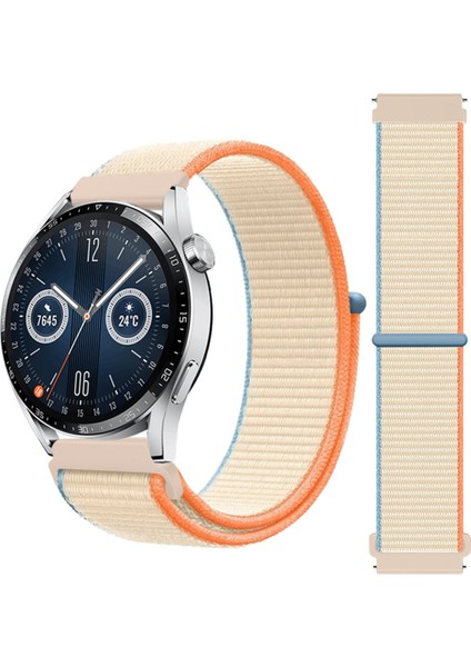 Samsung Galaxy Watch 4 Seri 40MM 44MM Classic 42MM 46MM ile Uyumlu Hasır Örgü Cırtlı 20MM Spor Kayış