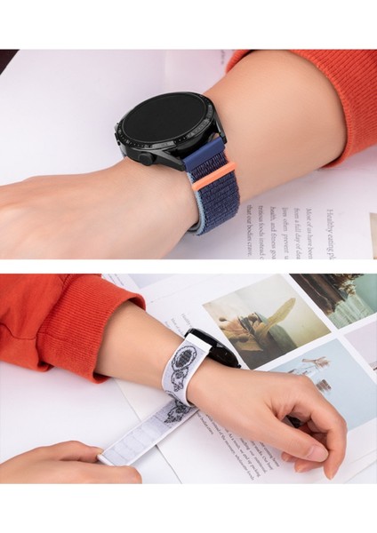Samsung Galaxy Watch 4 Seri 40MM 44MM Classic 42MM 46MM ile Uyumlu Hasır Örgü Cırtlı 20MM Spor Kayış fırsatları