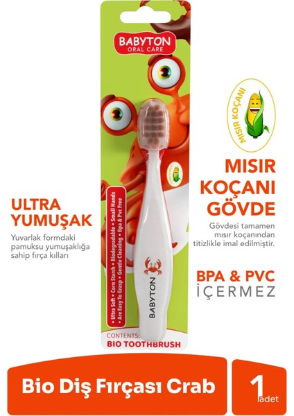 Babyton Bio Ultra Yumuşak Çocuk Diş Fırçası Yengeç fiyatları