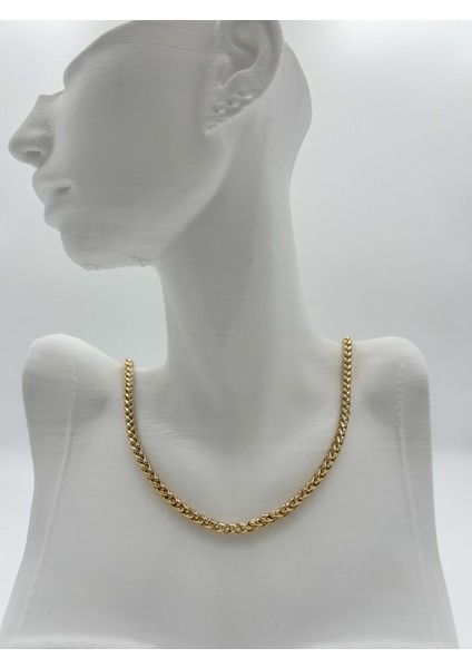 Fıora Gold Burgulu Kolye Paslanmaz Çelik - Şık - Zarif - Kadın Hediyelik indirimleri