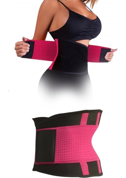Hot Belt Termal Sauna Kemer Unisex Terletme Korsesi (Pembe-Siyah) fiyatları