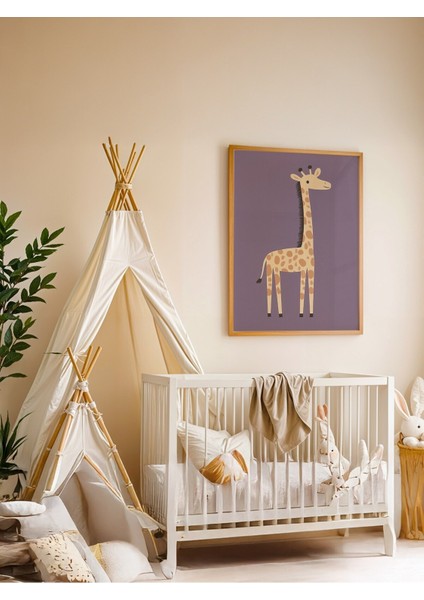 Gentle Giraffe - Çerçevesiz Poster - Yumuşak Çocuk Posteri modelleri