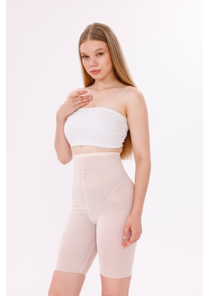 Freshness 0007 Lazer Kesim Tül Yüksek Bel Şort Korse