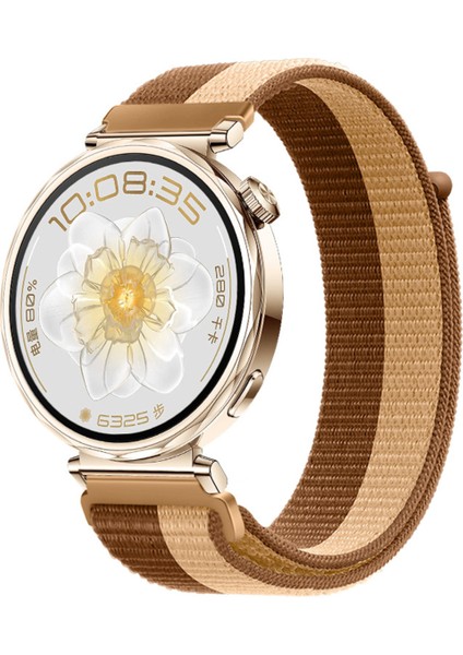 Samsung Galaxy Watch 4 Classic 46MM ile Uyumlu Kordon Ayarlanabilir Hasır Örgü Cırtlı Spor Kayış