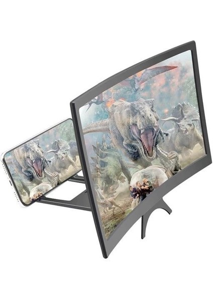Curved Model Katlanabilir 3D Ekran Büyütücü Amplifikatör Projektör Standı Tüm Akıllı Telefon