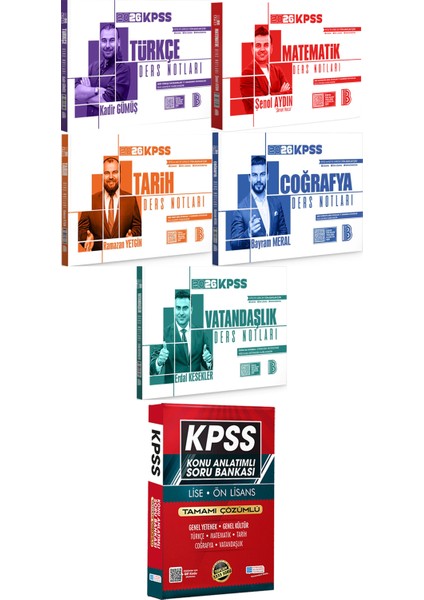 2026 Kpss Türkçe Matematik Tarih Coğrafya Vatandaşlık Ders Notları - Lise Önlisans Konu Ant. Soru