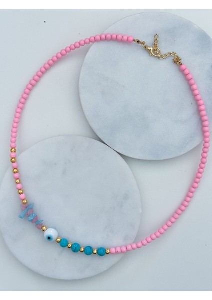 Nazar Pembe Boncuk Kolye fiyatları