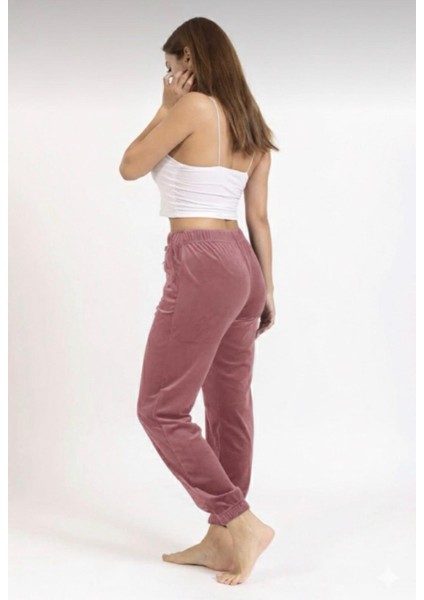 Kadın Soft Cepli Fransız Kadife Tek Alt Pijama fiyatları