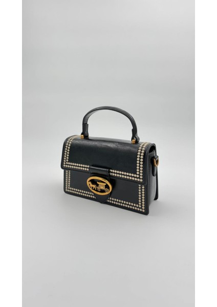 Siyah Benek Detay Omuz Çantası Orijinal Levid'or Premium fiyatları