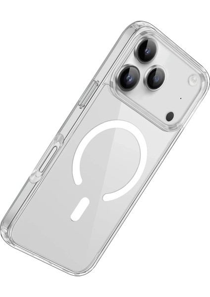 iPhone 17 Pro Max Kılıf Pc Real Sert Mika Şeffaf Magsafe Kapak - Şeffaf modelleri