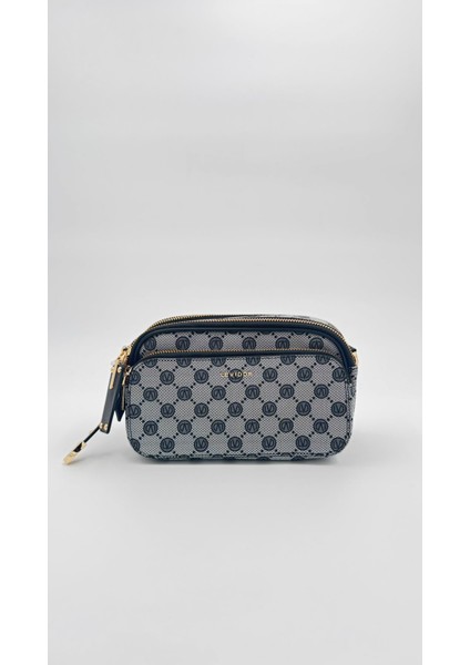 Siyah Çift Bölmeli Kalın Askılı Omuz Çantası Orijinal Levid'or Premium