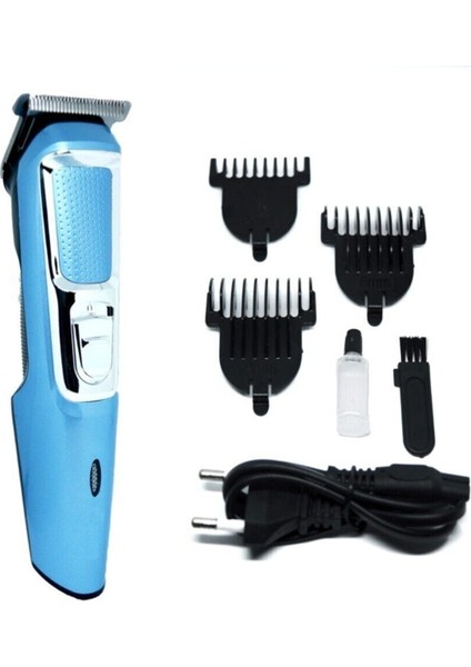Şarjlı Çok Renkli Saç ve Sakal Traş Makinesi, Mavi, Profesyonel Kalite