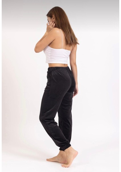 Kadın Soft Cepli Fransız Kadife Tek Alt Pijama fiyatları