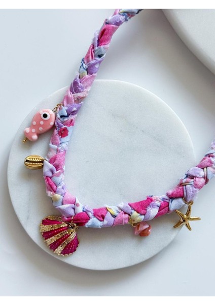 Renkli Kumaş Charm Kolye