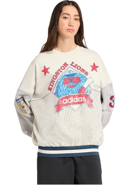 Kadın Gri Sweatshirt Baseball Crew JW0150 fiyatları