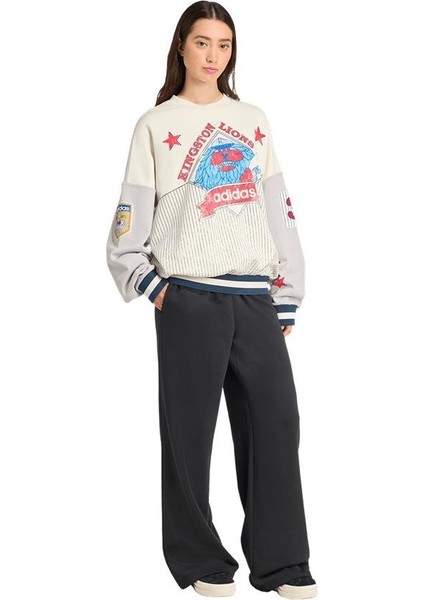 Kadın Gri Sweatshirt Baseball Crew JW0150 fırsatları