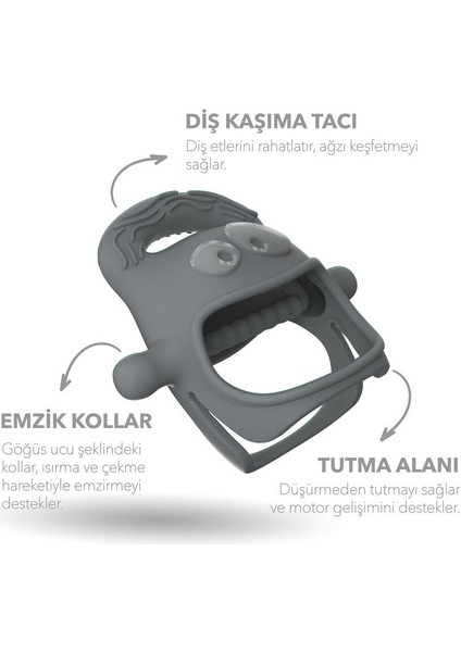 Mochi Diş Kaşıyıcı Gri fiyatları