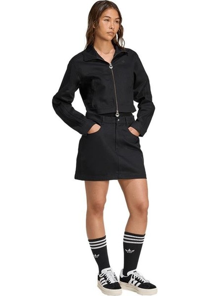 Kadın Siyah Ceket Fb Crop Tt JW7267 fırsatları