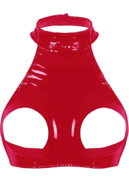 Fantezi Seksi Özel Bölgeleri Açık Kırmızı Lame Gecelik modelleri