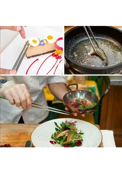 Şef Tipi Profesyonel Mutfak Cımbızı 30 cm - Uzun Paslanmaz Çelik Air Fryer & Barbekü Maşası (Et, Kızartma, Servis) indirimleri