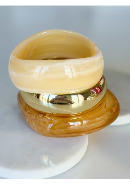 3lü Kemik-Gold Bilezik Set