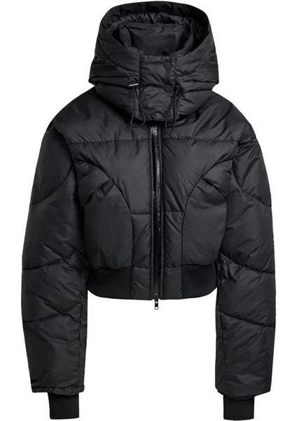 Kadın Siyah Mont Asmc Crop Puf JW2027