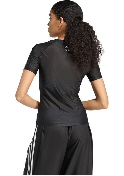 Kadın Siyah T-Shirt Tıght Sheer Tee KE9795