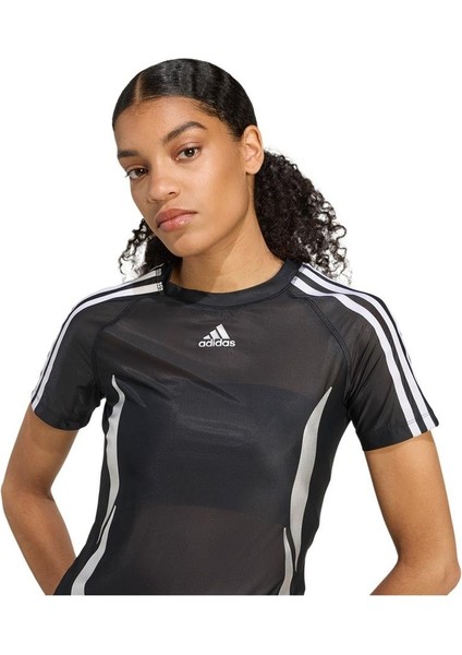 Kadın Siyah T-Shirt Tıght Sheer Tee KE9795